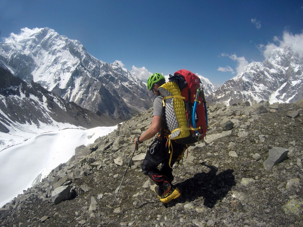 Expedice Muchu 2021 - Lukáš na sestupu z C1 do BC na Muchu Chhish