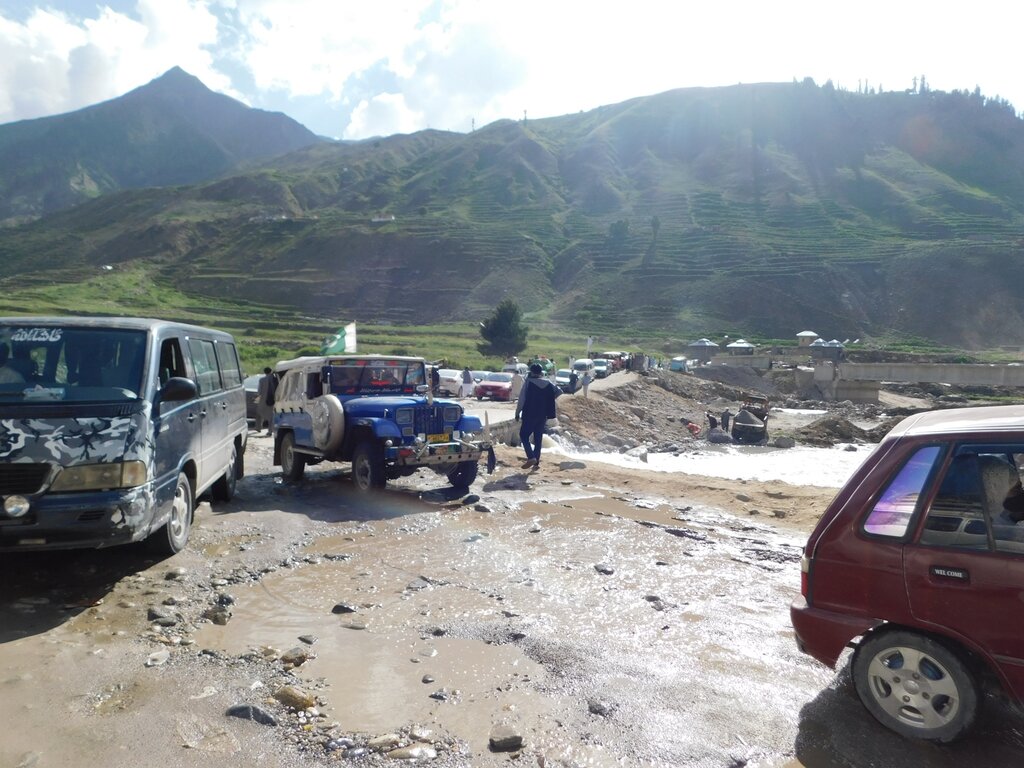 Sesuvy půdy na Karakoram Highway