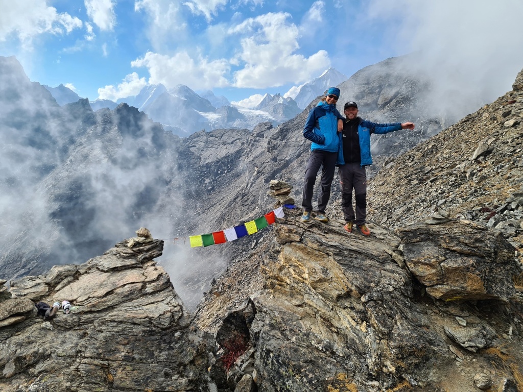 Fotka do rodinného alba na Gokyo Ri (5360 m)