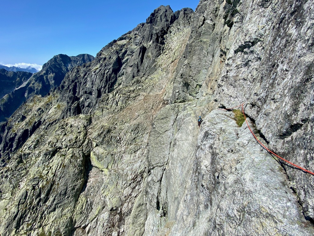 Delikátní traverz ve čtvrté délce