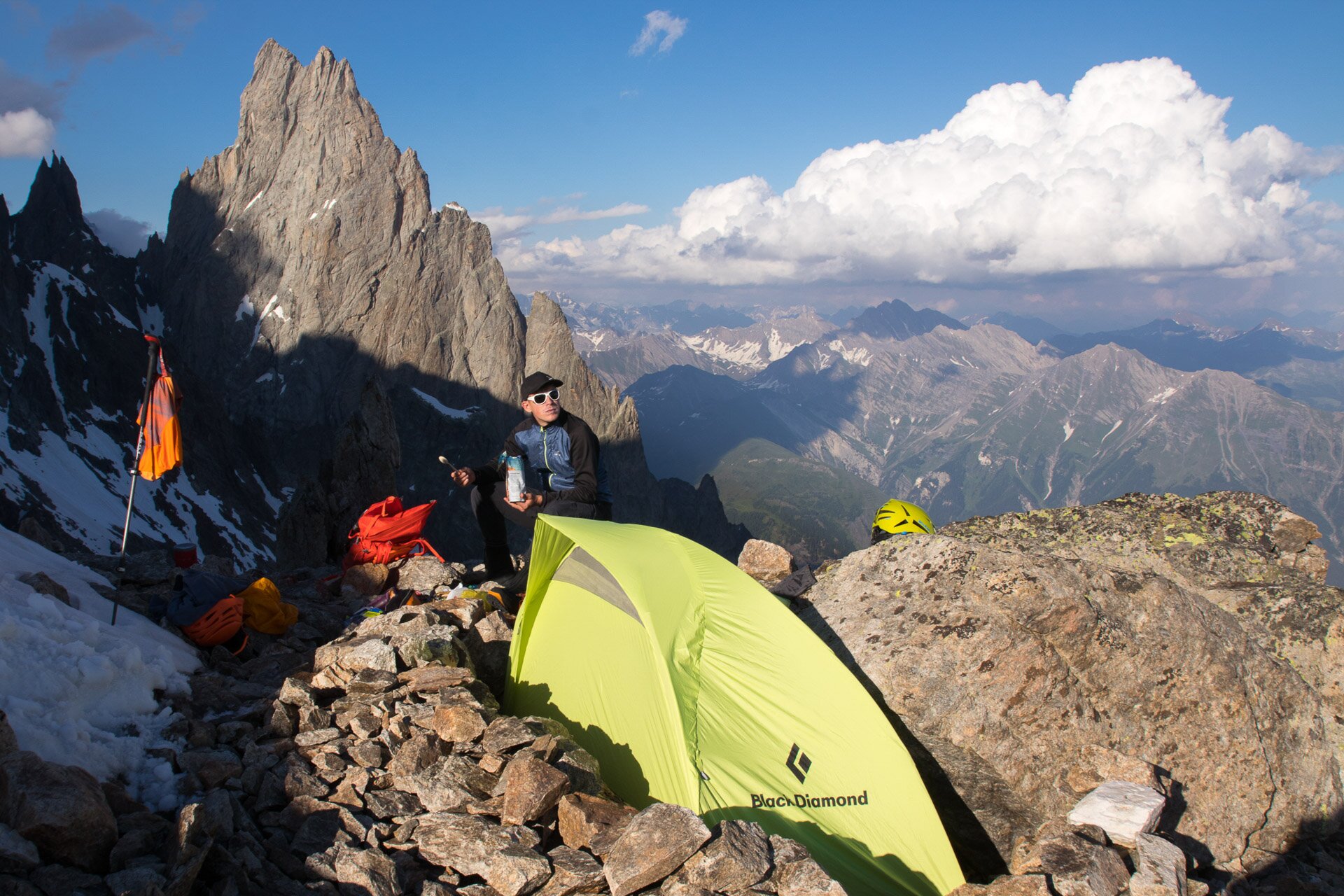 Bivak v sedle Brouillard, 07/2019 Bivak v sedle Brouillard, 07/2019