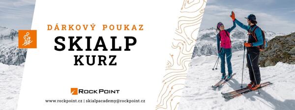 Ukázka dárkového poukazu na Rock Point skialpový kurz