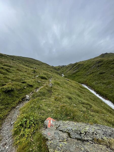 Seběh od Glorer hutte byl sice podmáčený, ale nádherný