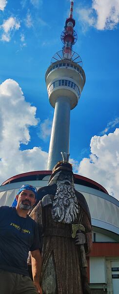 Vytoužený vrchol Praděd - můj původní cíl, kterého jsem určitě chtěl dosáhnout