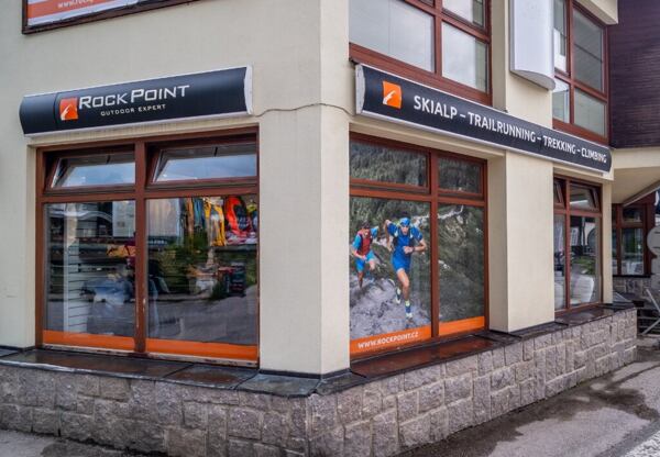 Pohled na Rock Point prodejnu Špindlerův Mlýn