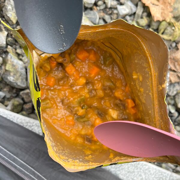 Jídlo Sea to Summit koupené v Rock Ponitu - chutnalo to lépe než to vypadá