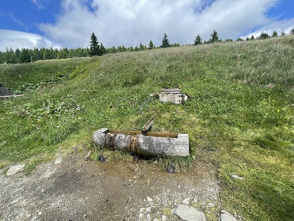 Na téměř nejvyšším bodě trasy Short je pramen, doporučuji využít alespoň na ochlazení