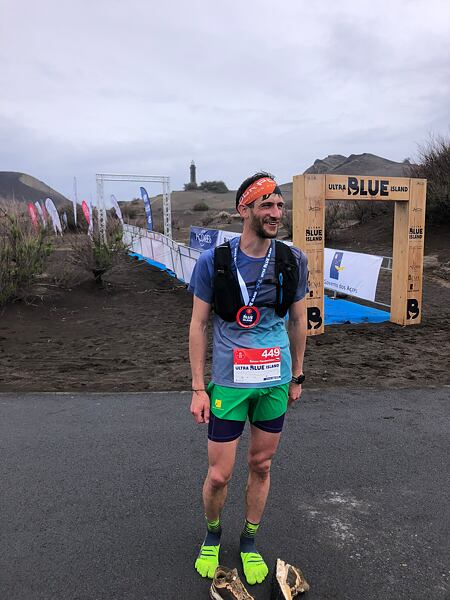 Sice promočený a propocený, ale stále v pohodě a hlavně šťastný