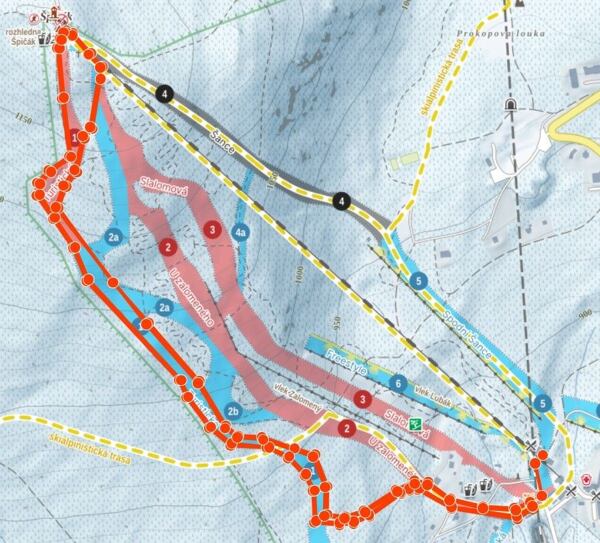 Orientační mapa závodu Šumavský rys 2025