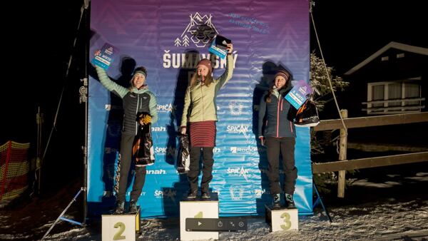 Vítězkyně kategorie Ženy1: Sabine Wallner (1. místo), Veronika Vlčková (2. místo), Terezka Jandová (3. místo)