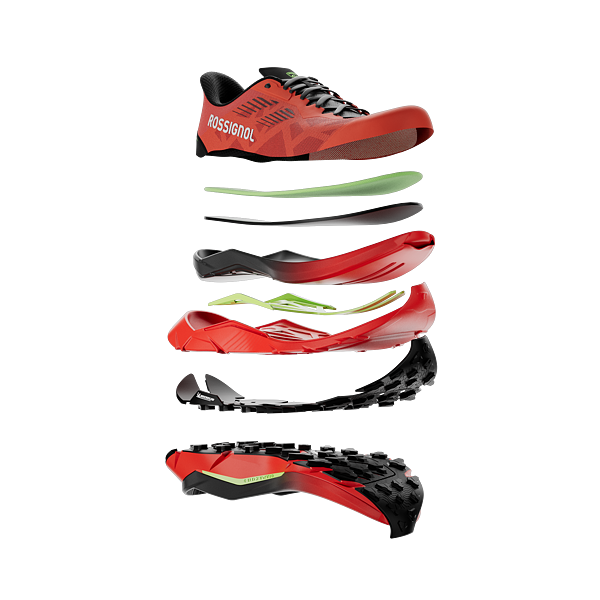 Boty Rossignol Vezor Man – jednotlivé vrstvy (svršek, stélka, mezipodešev a podešev)