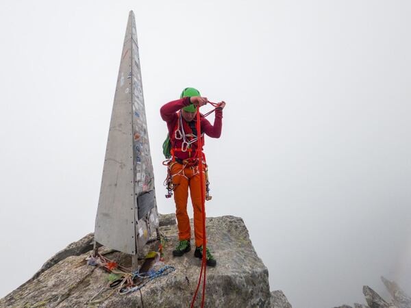 Na vrcholu Piz Badile, srpen 2022, foto: Kuba Cejpek