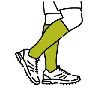 ukázka střihu Smartwool ponožky - over the calf