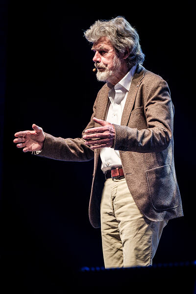 Reinhold Messner v pražském Kongresovém centru O2 universum 28. 4. 2026